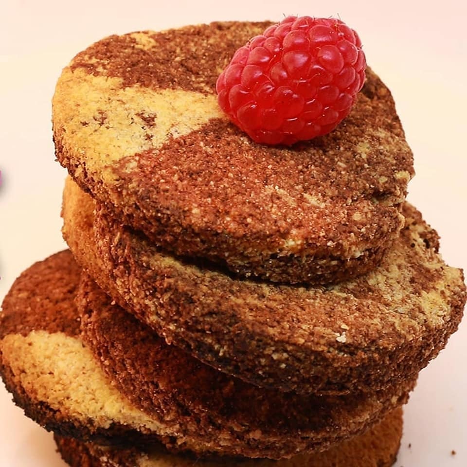 Marble Cookies - Low Carb - Wheat Free - Gluten Free - No added Sugar