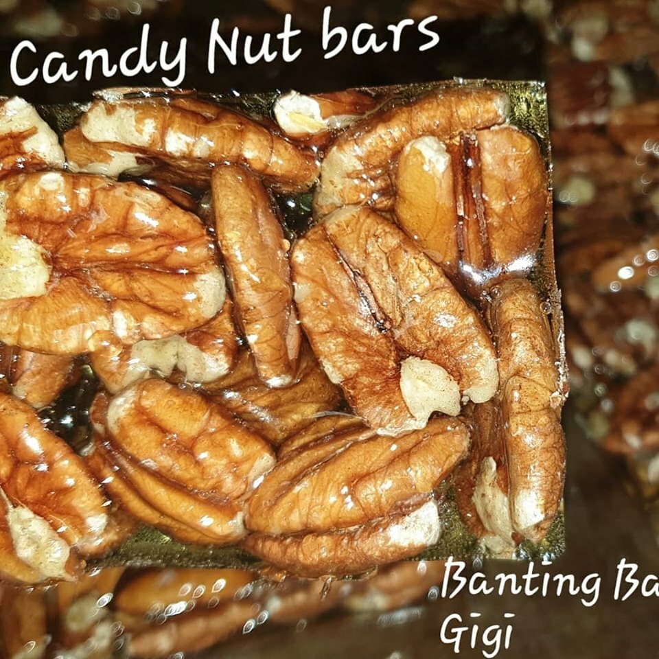 Candied Pecan Bars- Low Carb - Wheat Free - Gluten Free - No added Sugar