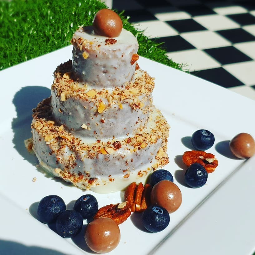 Minature Three Tier Cakes -  Low Carb - Wheat and gluten free, no added sugar