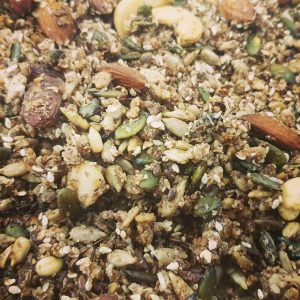 Keto Nutty Sticky Granola -  Wheat Free- Gluten free - No added Sugar - Low Carb-  Vegan